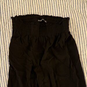 Abercrombie & Fitch Black Smocked Waistband Trousers